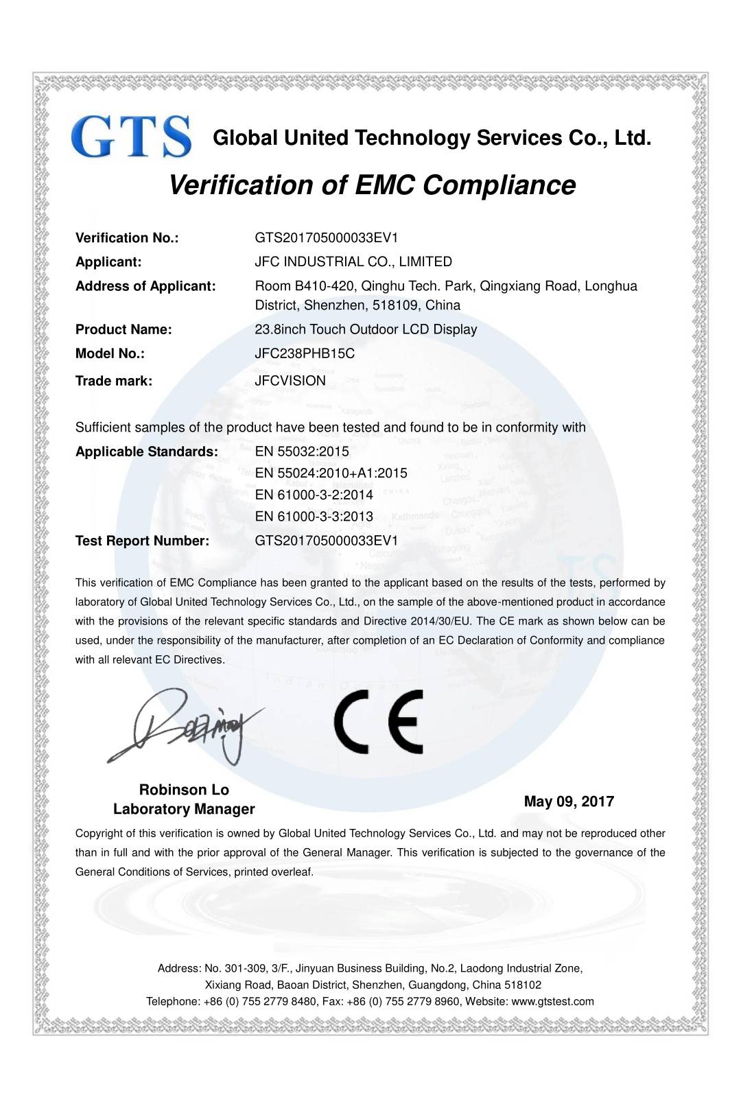 Verification of EMC Compliance