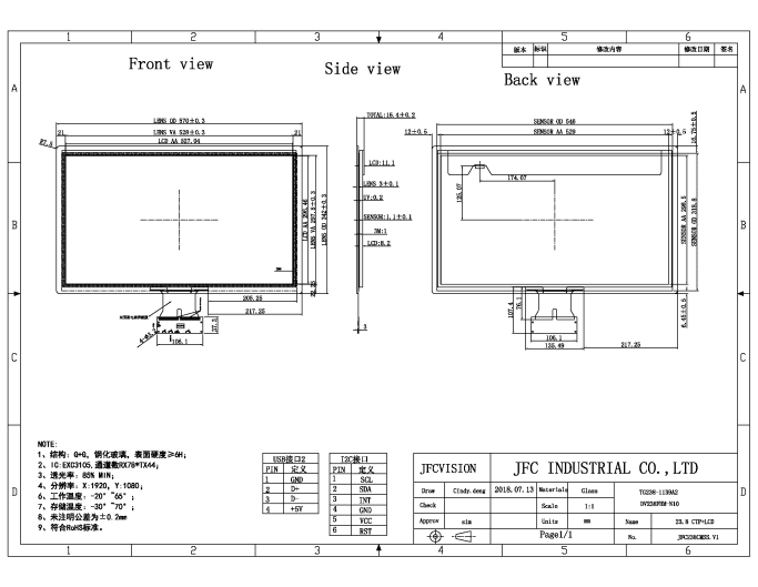 Projected Capacitive Touch Panel - JFCVISION