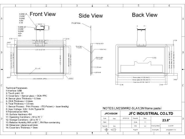 4k capacitive touch screen