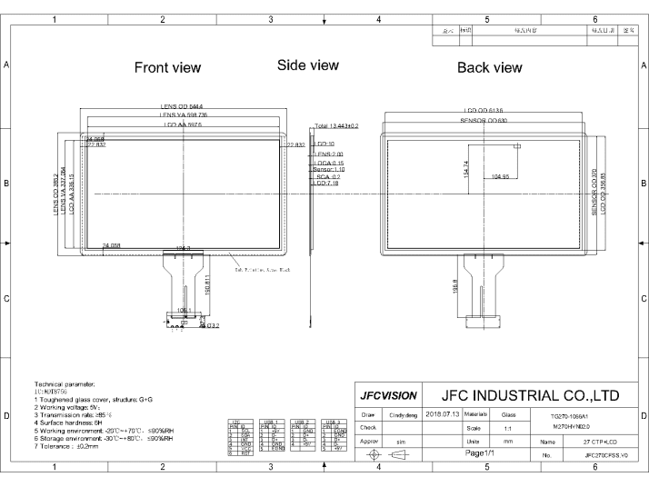 China Capacitive TFT Touch Screen Factory