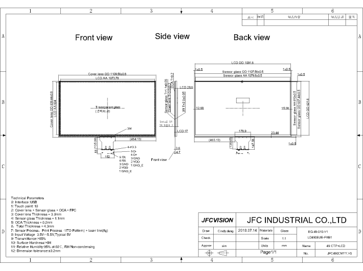 projected capacitive touch screen manufacturers