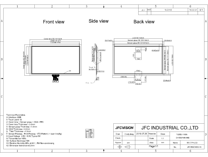 55 inch Interactive Touch Screen