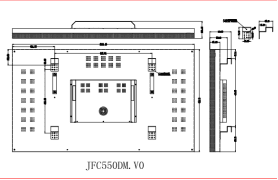 55 inch LCD monitor designed drawings 