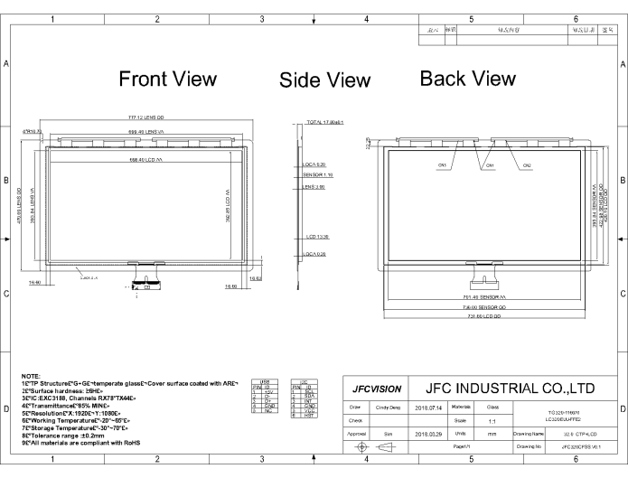 Touch Screen Module of Mechanical Drawings