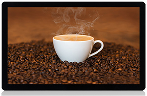 capacitive touch screen for self service coffee machines