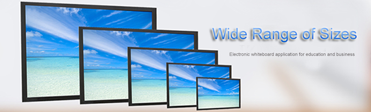 Wide range of sizes electronic whiteboard