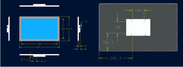 optical bonding 27 inch touch screen monitor