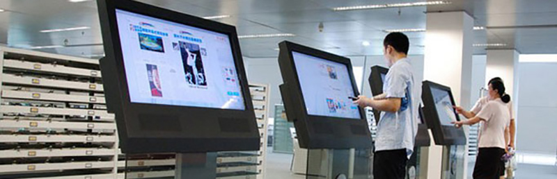 LCD touch screen kiosk