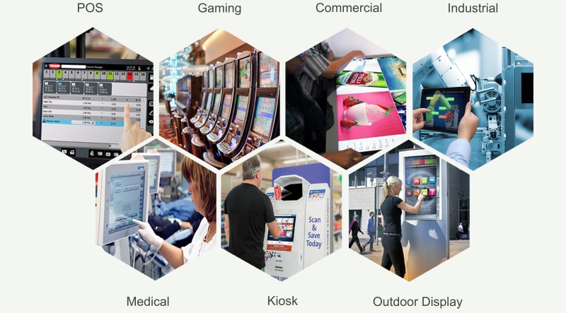 23.8 inch interactive touch screen application kiosk