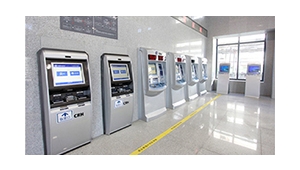 Touch screen kiosk in transportation