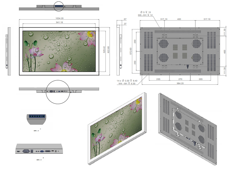 43 inch touch screen monitor