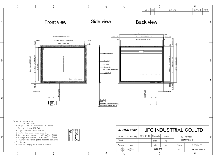 17 inch Capacitive Touch Panel