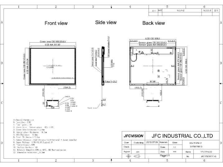 17 inch Touch Screen Panel